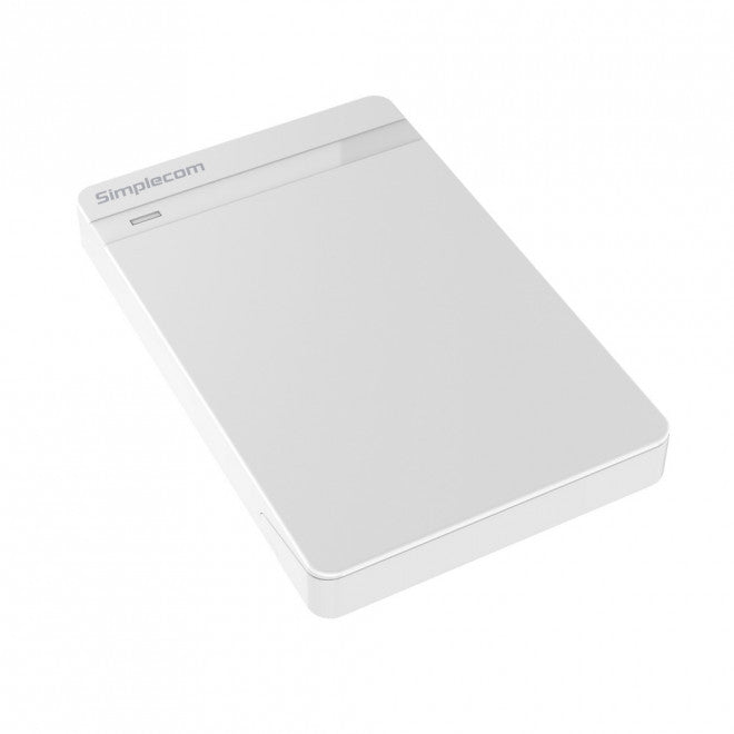 Simplecom SE203 Tool Free 2.5' SATA HDD SSD to USB 3.0 Hard Drive Enclosure - White Enclosure Super Speed USB3.0 offer Transfer Rates Up To 5Gbps Simplecom SE203 Tool Free 2.5' SATA HDD SSD to USB 3.0 Hard Drive Enclosure - White Enclosure Super Speed USB3.0 offer Transfer Rates Up To 5Gbps